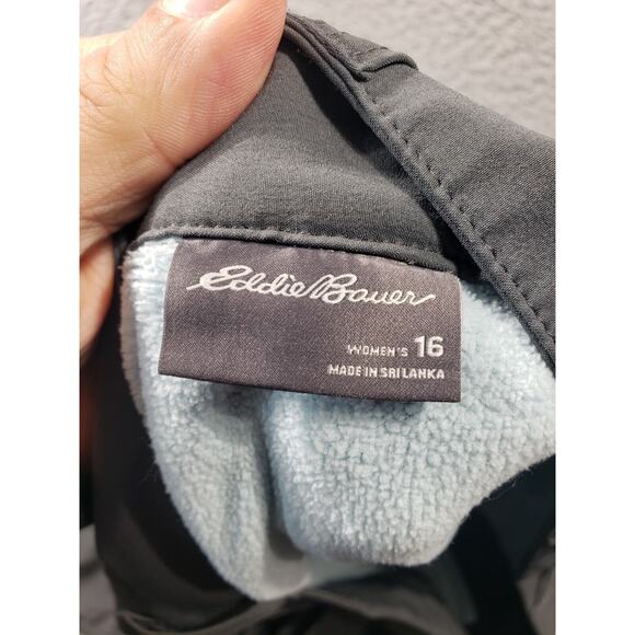 Eddie Bauer Cargo Pants Women's 16 Gray Fleece Lined Stretch Gorpcore 38x32 - Picture 13 of 16